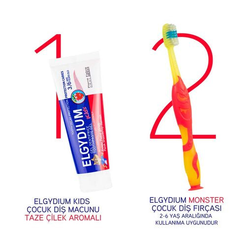 Elgydium Çilek Aromalı 3-6 Yaş Çocuk Diş Macunu 50 ml