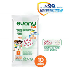 Evony Kids 3 Katlı Çocuk Maskesi 10 Adet
