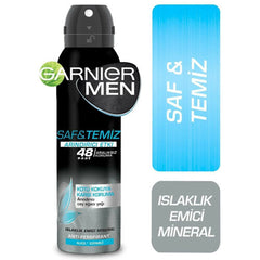 Garnier Men Saf ve Temiz Arındırıcı Etki Deodorant Sprey 150 ml