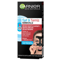 Garnier Saf ve Temiz Kömürlü Siyah Nokta Karşıtı Soyulabilen Siyah Maske 50 ml