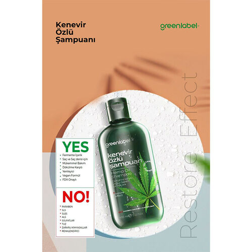 Greenlabel Kenevir Özlü Şampuan 400 ml