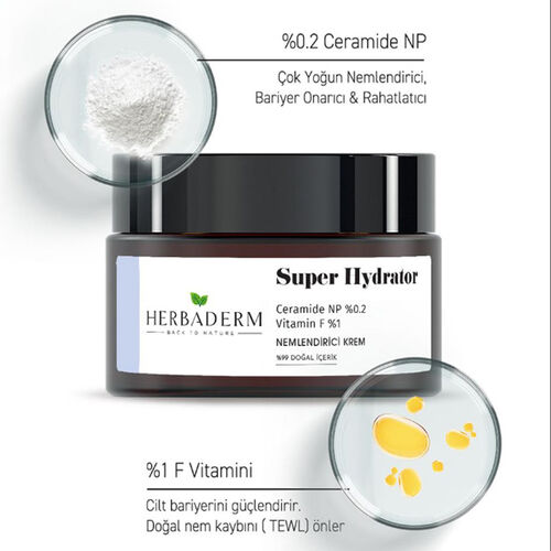 Herbaderm Super Hydrator Yoğun Nemlendirici Krem 50 ml