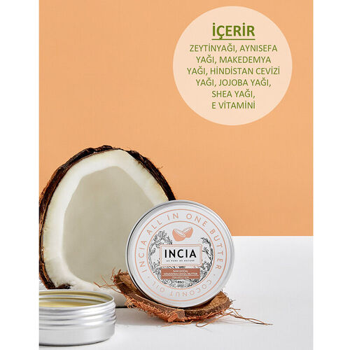 INCIA %100 Doğal Hindistan Cevizli Butter 50 ml