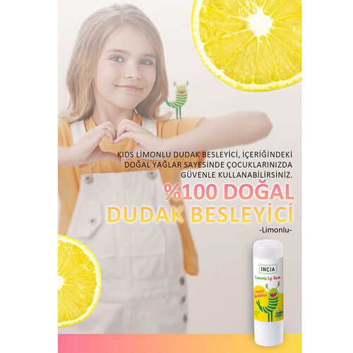 INCIA Bergamot & Limonlu Doğal Dudak Besleyici 6g