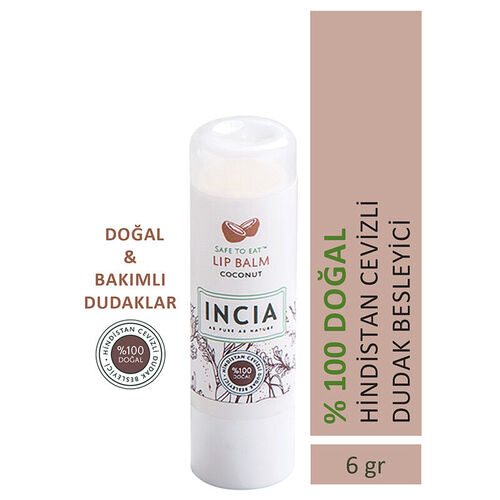 INCIA Doğal Hindistan Cevizli Dudak Besleyici 6gr