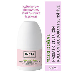 INCIA Hassas Ciltler İçin Doğal Roll-On Deodorant 50 ml