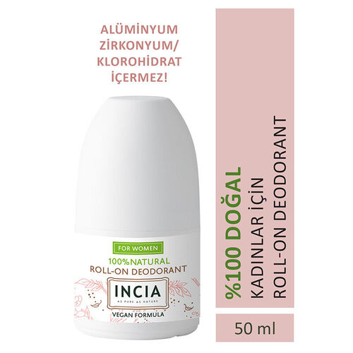 INCIA Doğal Roll-On Deodorant (Kadınlar İçin) 50 ml