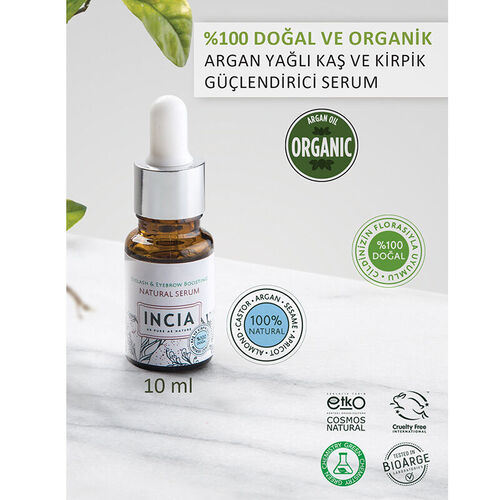 INCIA Kaş ve Kirpik Güçlendirici Doğal Serum 10 ml