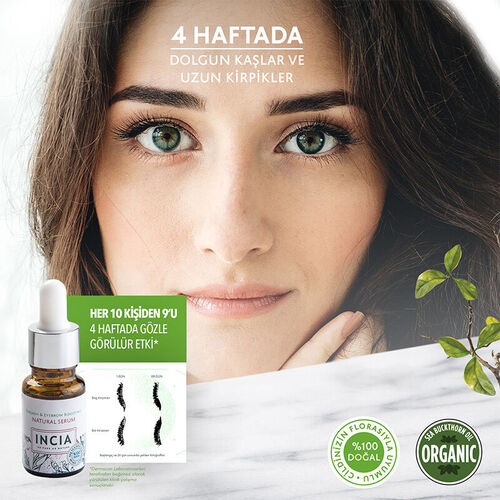 INCIA Kaş ve Kirpik Güçlendirici Doğal Serum 10 ml