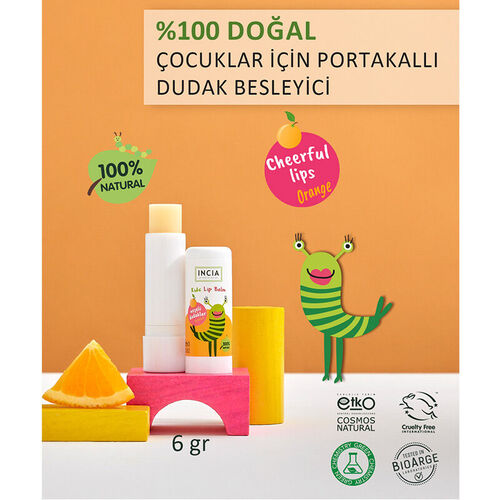 INCIA Kids Portakallı Doğal Dudak Besleyici 6g