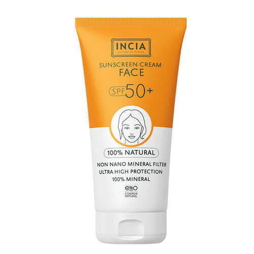 INCIA Yüz İçin %100 Doğal Güneş Kremi 50 SPF 50 ml