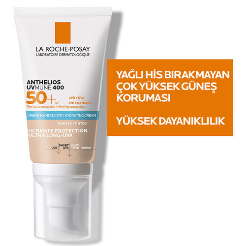 La Roche Posay Anthelios UVMune SPF50+ Nemlendirici Güneş Kremi 50 ml - Renkli