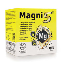 Magni5 Magnezyum Vitamin D3 B6 İçeren Takviye Edici Gıda 90 Kapsül