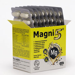 Magni5 Magnezyum Vitamin D3 B6 İçeren Takviye Edici Gıda 90 Kapsül