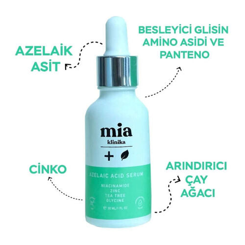Mia Klinika Düzensiz Cilt ve Siyah Nokta Gidermeye Yardımcı Azelaik Asit Serum 30 ml