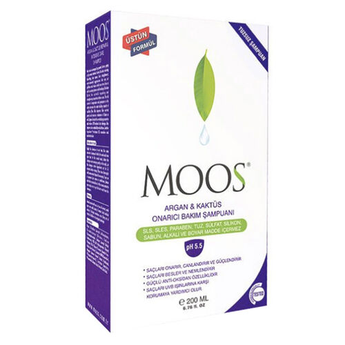 Moos Argan ve Kaktüs Onarıcı Bakım Şampuanı 200 ml