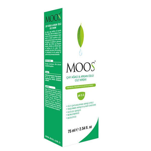 Moos Çay Ağacı ve Argan Özlü Cilt Bakım Kremi 75 ml