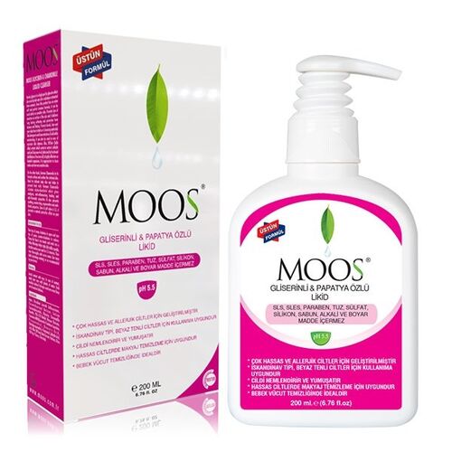 Moos Gliserinli & Papatya Özlü Hassas Cilter için Likid Yüz Yıkama Jeli 200 ml