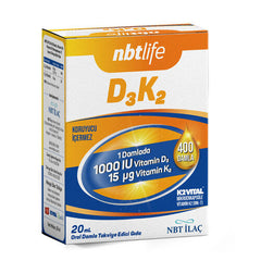 Nbt Life D3K2 Damla Takviye Edici Gıda 20 ml