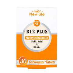 New Life B12 Plus Folik Asit ve Biotin İçeren Takviye Edici Gıda 30 Kapsül