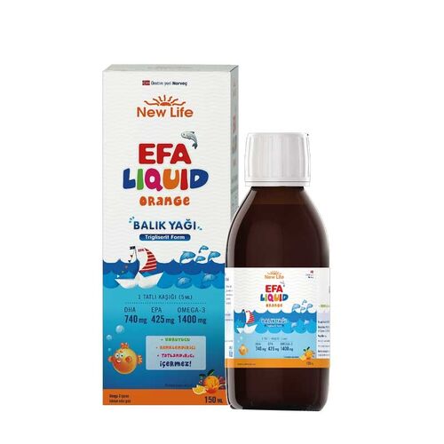 New Life Efa Liquid Balık Yağı Sıvı 150 ml - Portakal