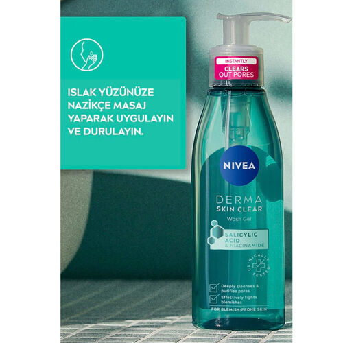 Nivea Derma Skin Clear Yüz Temizleme Jeli 150 ml