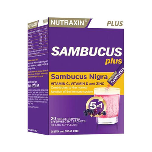 Nutraxin Sambucus Plus Nigra 20 Efervesan Saşe