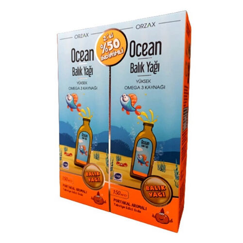 Orzax Ocean Balık Yağı Şurup 150 ml İkili Paket