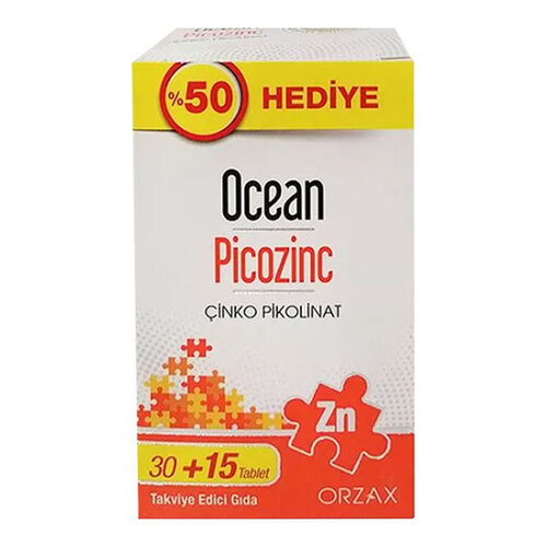 Orzax Ocean Picozinc Takviye Edici Gıda 30 + 15 Tablet