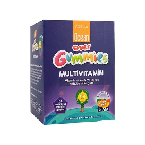 Orzax Ocean Smart Gumies Multivitamin Meyve Sulu Jel 64 Adet