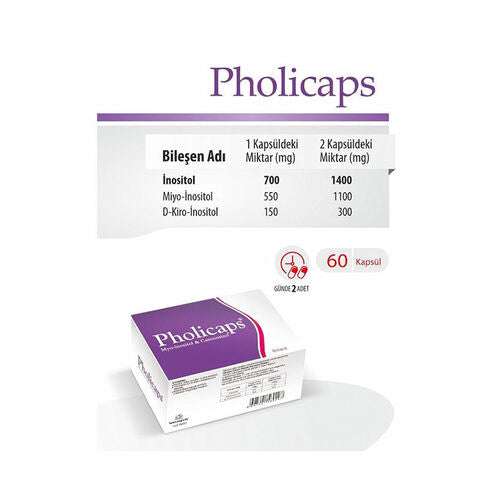 Pholicaps Myo-İnositol + D-Kiro-İnositol 60 Adet