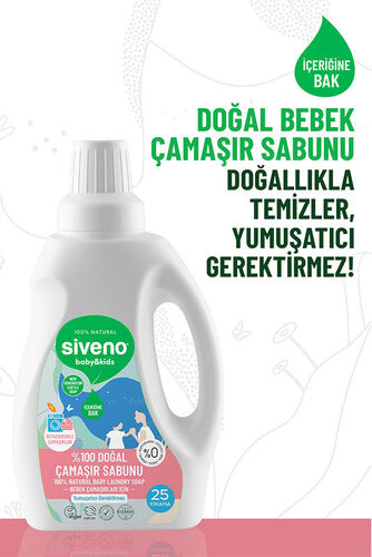 Siveno Çocuk ve Bebek %100 Doğal Çamaşır Sabunu 750 ml