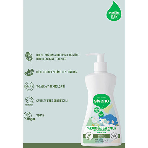 Siveno Defne Yağlı Doğal Sıvı Sabun 300 ml