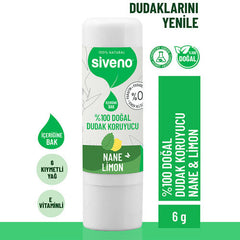 Siveno Doğal Dudak Koruyucu Nane ve Limon 6 gr