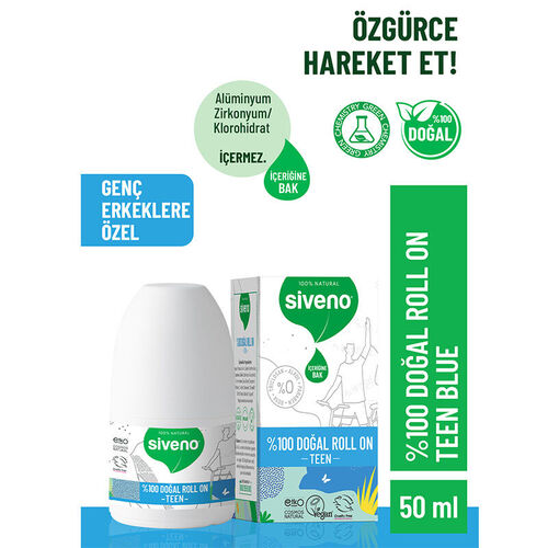 Siveno Doğal Teen Blue Roll-On 50 ml
