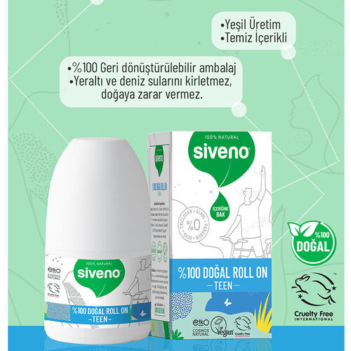 Siveno Doğal Teen Blue Roll-On 50 ml