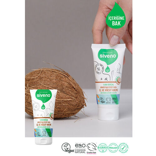 Siveno Hindistan Cevizi Yağlı El ve Vücut Kremi 50 ml