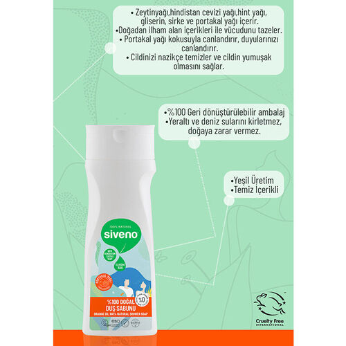 Siveno Portakal Yağlı Doğal Duş Sabunu 300 ml