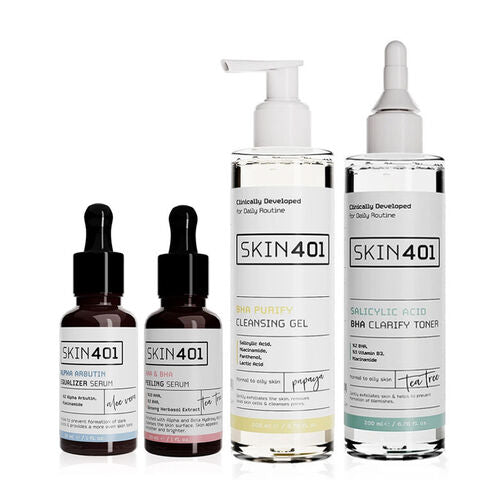 Skin401 Temel Bakım Leke Rutini - Karma ve Yağlı Cilt