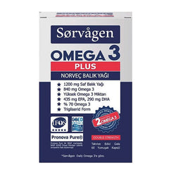 Sorvagen Omega 3 Plus Norveç Balık Yağı 60 Kapsül