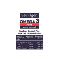 Sorvagen Omega 3 Plus Norveç Balık Yağı 60 Kapsül