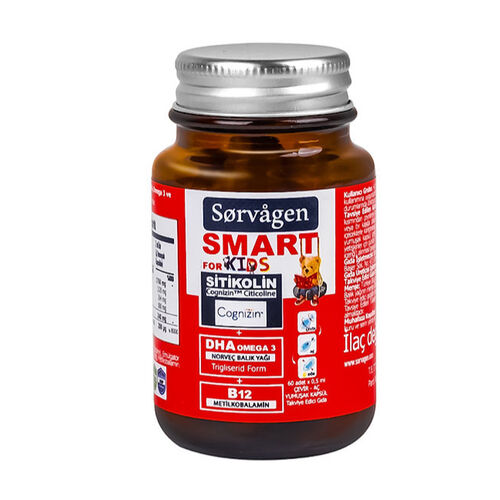 Sorvagen Smart Kids Sitikolin DHA Takviye Edİci Gıda 0,5 ml x 60 Adet