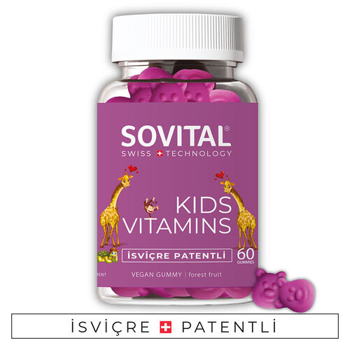 Sovital Kids Vitamins Takviye Edici Gıda 60 Gummies