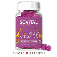 Sovital Kids Vitamins Takviye Edici Gıda 60 Gummies