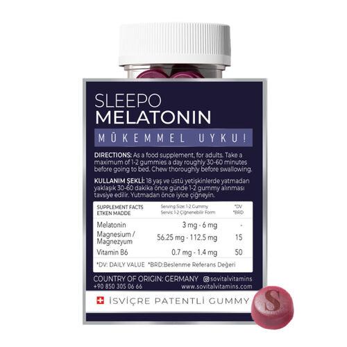 Sovital Sleepo Melatonin 60 Yumuşak Kapsül