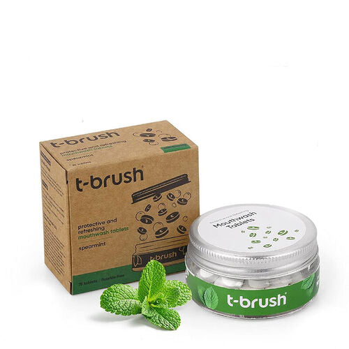 T Brush Nane Aromalı Ağız Çalkalama Tableti Florürsüz 75 Tablet