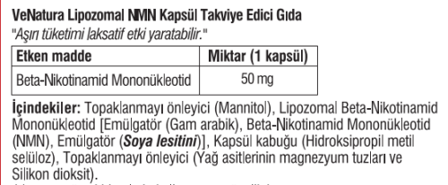 VeNatura Lipozomal NMN 60 Kapsül