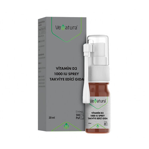 VeNatura Vitamin D3 1000 IU Sprey Takviye Edici Gıda 20 ml