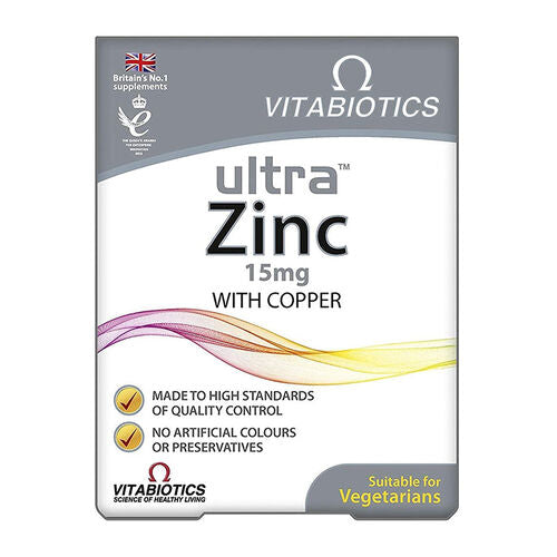 Vitabiotics Ultra Zinc 15 mg Takviye Edici Gıda 60 Tablet