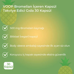 Voop Bromelain Takviye Edici Gıda 30 Kapsül